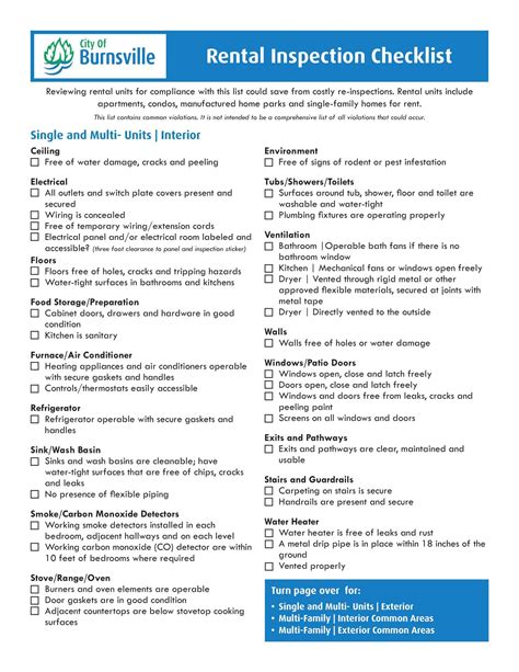 Free Printable Home Inspection Checklist Templates Word Excel