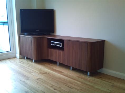 Curved Walnut Tv Cabinet James Archer Furniture