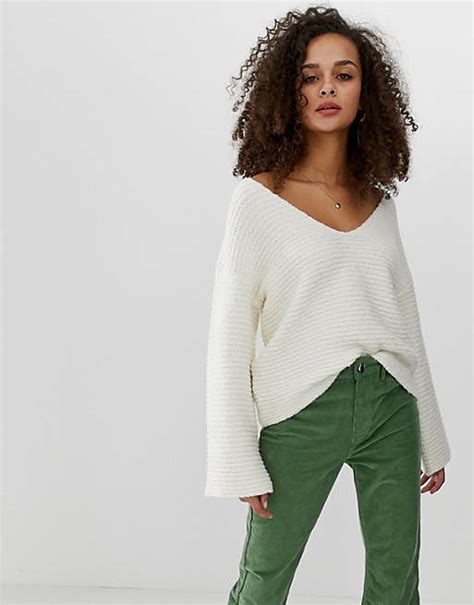 Asos Design Slouchy V Neck Sweater Asos