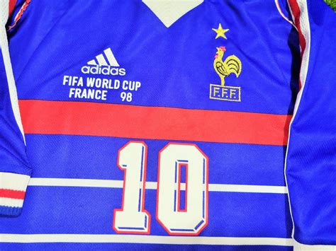 Zidane France 1998 World Cup Final Home Jersey Maillot Shirt L