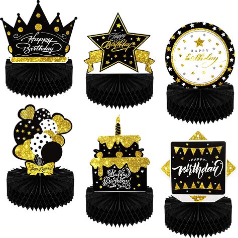 Buy Pcs Happy Th Birthday Decorations Table Honeycomb Centerpieces Hot Sex Picture