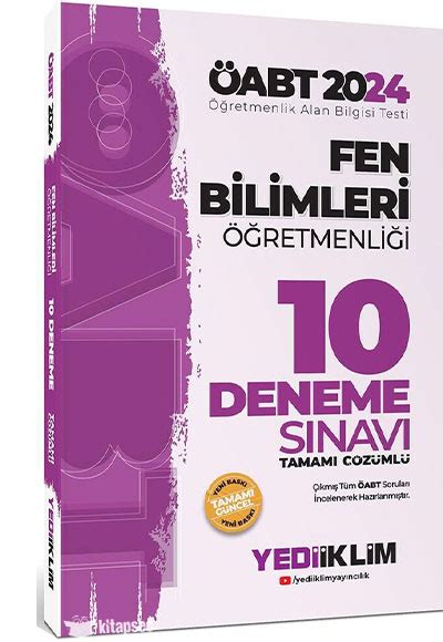 2024 ÖABT Fen Bilimleri Öğretmenliği Tamamı Çözümlü 10 Deneme Sınavı