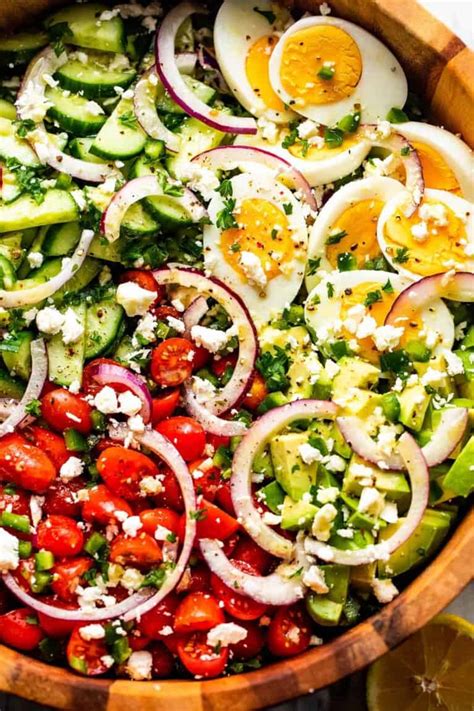 Healthy Chopped Egg Cucumber And Tomato Salad Diethood