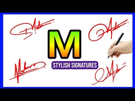 How To Draw Signature Like A Billionaire For Alphabet M YouTube