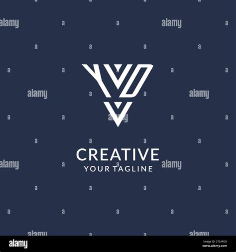 Yd Triangle Monogram Logo Design Ideas Creative Initial Letter Logo