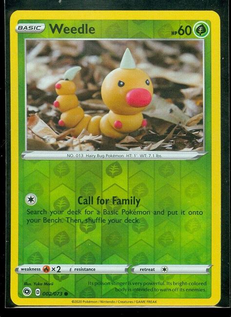 Weedle Reverse Holo 2 Prices Pokemon Champions Path Pokemon Cards