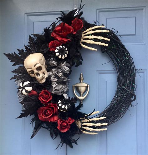 Excited To Share This Item From My Etsy Shop Skeleton Wreath Front Door Wreath Ha Diy