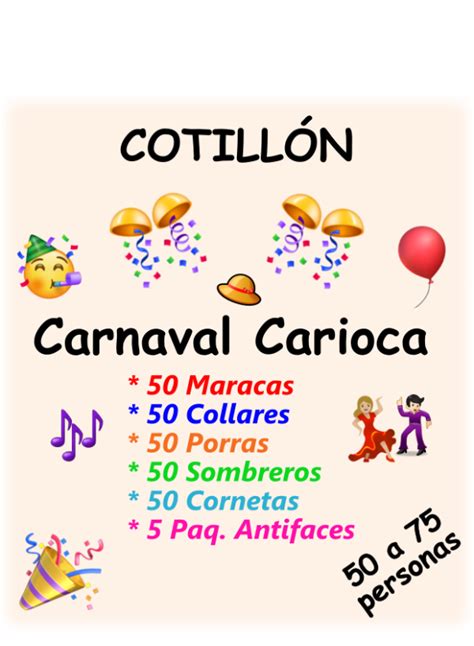 COMBO Cotillón Carnaval Carioca para 50 a 75 Personas 300 artículos