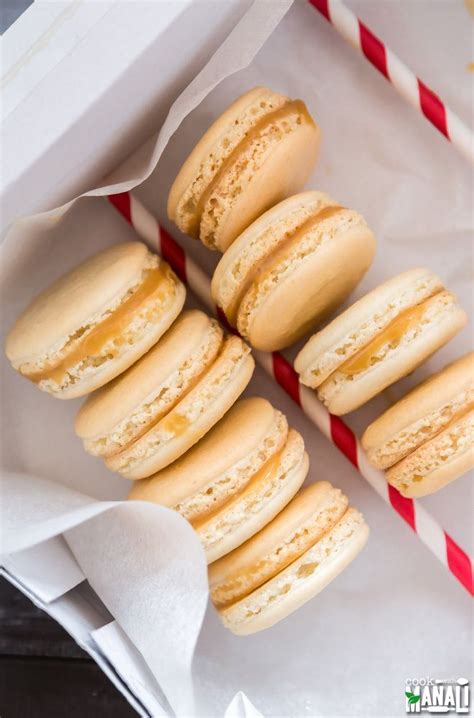 Salted Caramel Macarons Classic French Cookies With A Salty Caramel