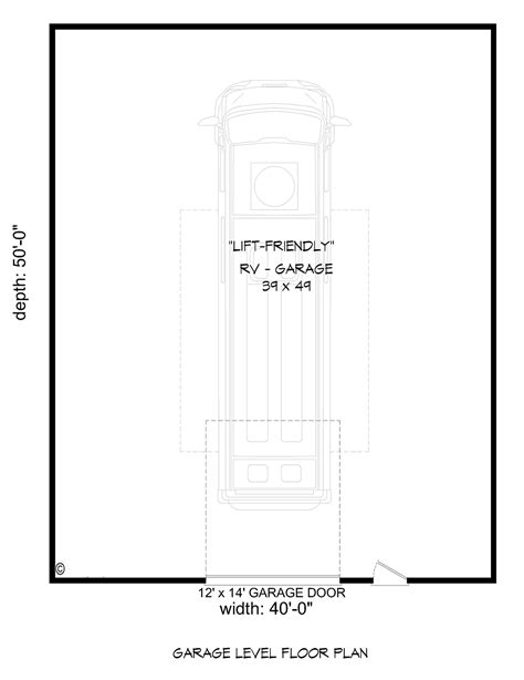 RV & Boat Storage Type Garage Plans