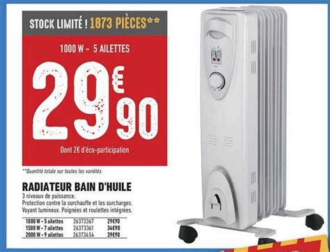 Promo Radiateur Bain D Huile Chez Brico Cash ICatalogue Fr