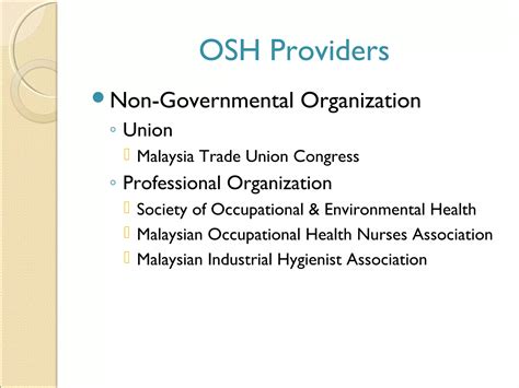 Occupational Safety And Health Act 1994 Act 514 Ppt