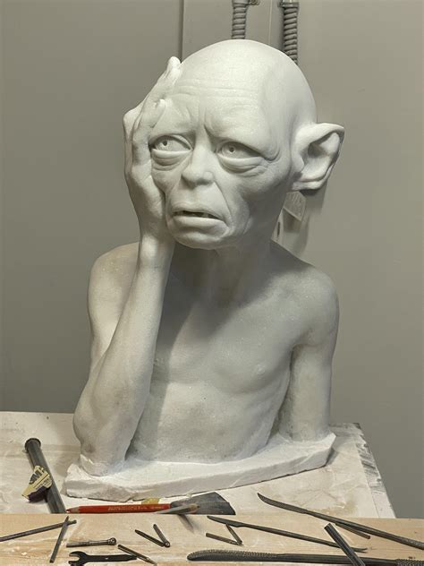 Gollum Sculpture From Pla To Marble Current Status R3dprinting