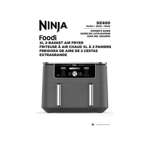 Ninja Foodi XL 2-basket Air Fryer DZ401QCM User Manual