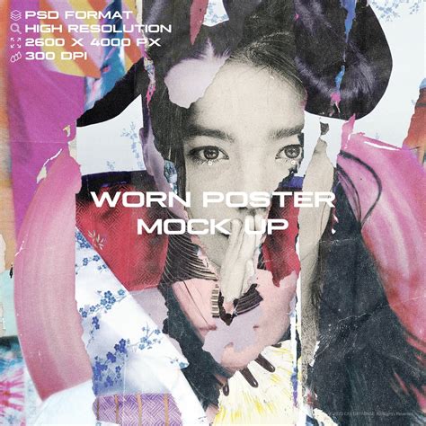 worn poster mock  gfx
