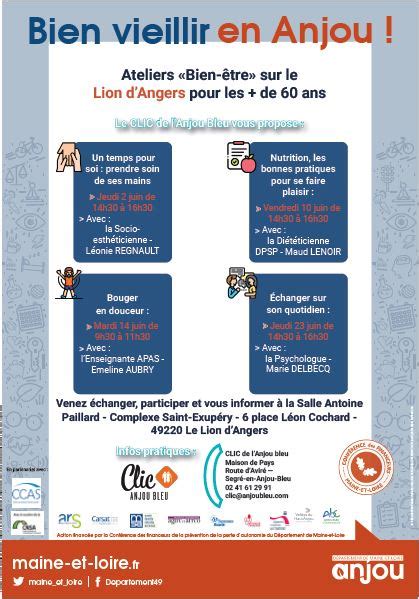 Ateliers bien être seniors Chenillé Champteussé