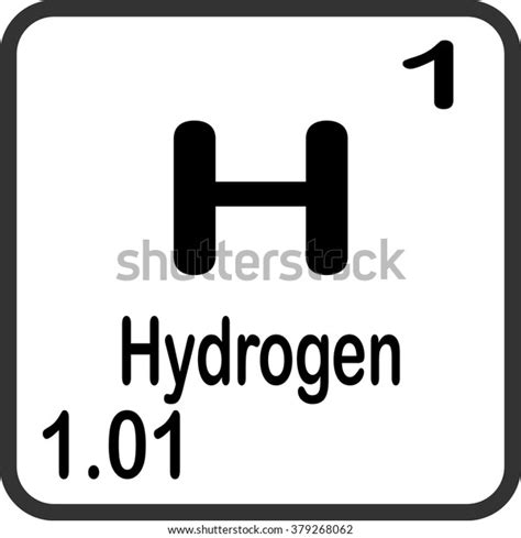 Periodic Table Elements Hydrogen Stock Vector Royalty Free 379268062