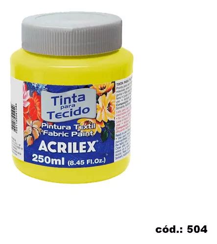 Pintura Para Tela Acrilex Color Amarillo Lim N Ml Mercadolibre