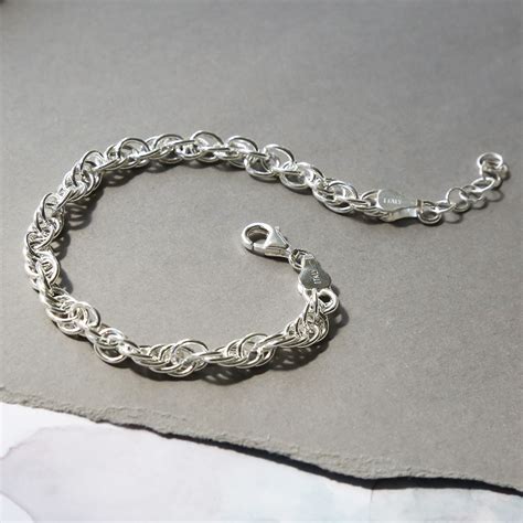 Sterling Silver Twisted Rope Bracelet Martha Jackson