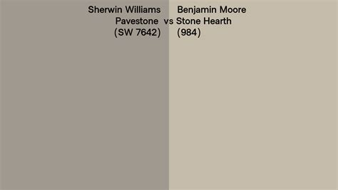 Sherwin Williams Pavestone Sw 7642 Vs Benjamin Moore Stone Hearth 984 Side By Side Comparison