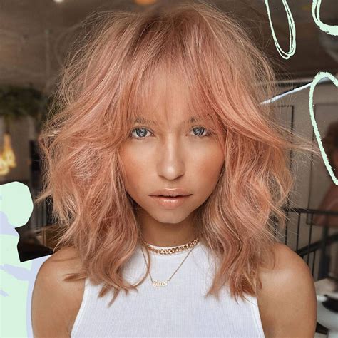 Peachy Hair Color Gold Hair Colors Hair Color Rose Gold Rose Hair