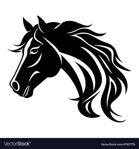 Stallion head logo Royalty Free Vector Image - VectorStock