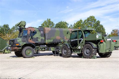 Mercedes Benz Zetros Truck And Manitou Mht 950 Telescopic Handler From