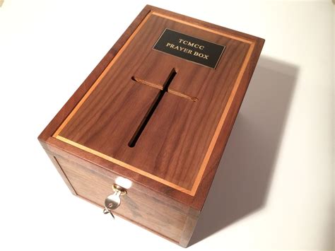 Oak Prayer Box With Text And Cross Slot Etsy Artofit