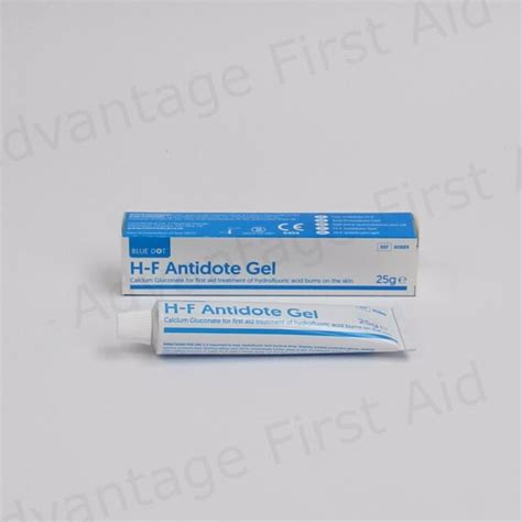 4 X Blue Dot H F Antidote Gel 25g Tubes Calcium Gluconate First Aid Skin Burns For Sale Online