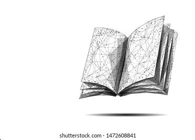 Open Book Low Poly Vector Illustration Stock Vector Royalty Free