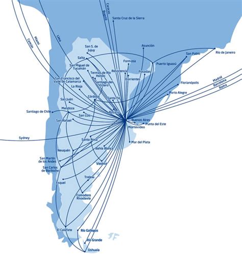 Aerolineas Argentinas route map