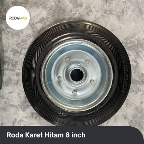 Jual Roda Troli Karet Hitam 8 Inch Roda Saja Shopee Indonesia