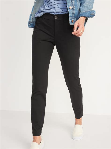 Mid Rise Skinny Everyday Khakis For Women Old Navy