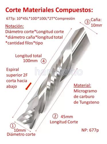 Cortador Fresa Broca Fresa Compresi N Carburo F Cnc P Meses Sin