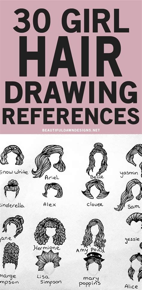 30 Girl Hair Drawing Ideas And References Beautiful Dawn Designs