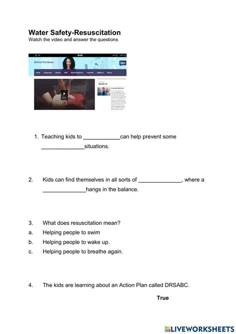 Learning Cpr Online Exercise For Live Worksheets