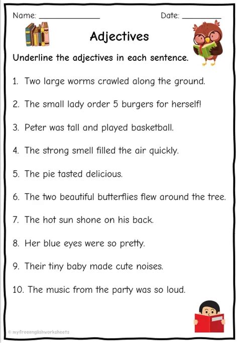 Adjective Worksheets