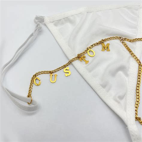 Newest Design Custom Initial Letter Waist Chains Women Sexy Cuban Chain