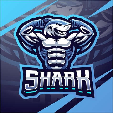 Premium Vector Gym Shark Esport Mascot Logo