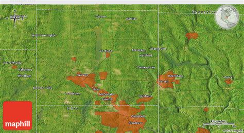 Satellite 3D Map of Bristolville