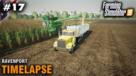 Fs19 Timelapse Ravenport 17 Corn Harvest Youtube