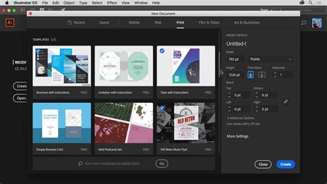 Get To Know Illustrator Create A New Document Adobe