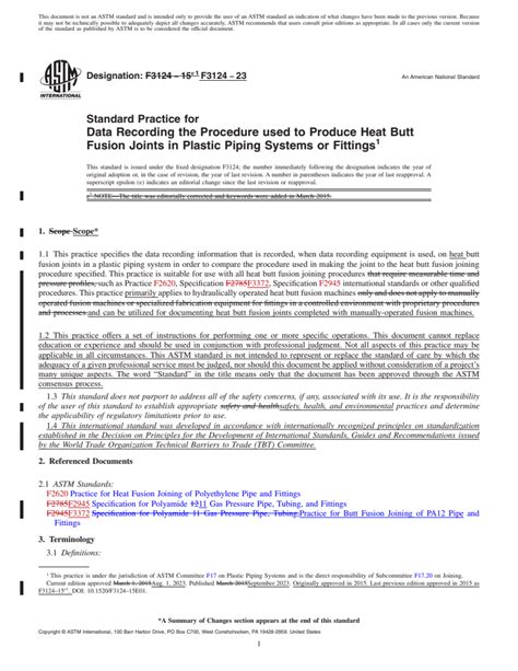 Astm F Standard Practice For Data Recording The Procedure Used