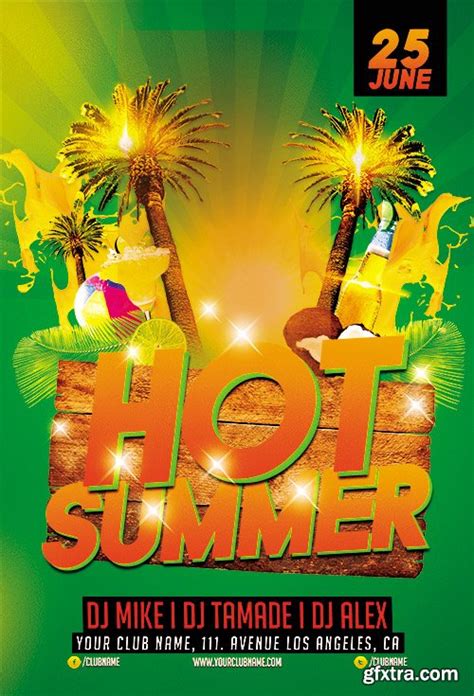 Hot Summer Flyer Psd Template Facebook Cover Gfxtra