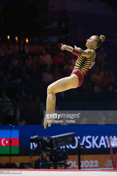 Lisa Vaelen Of Belgium Performs Her Floor Routine During Womens