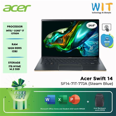 Acer Swift Sf T Ja Intel Evo Core I H Gb Ram Tb