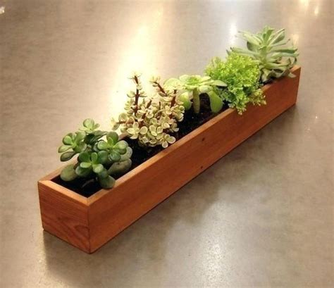 Rectangular Succulent Planter Rectangular Planter Box Indoor Long