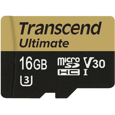 Transcend 16GB Ultimate UHS I MicroSDHC Memory Card TS16GUSDU3M