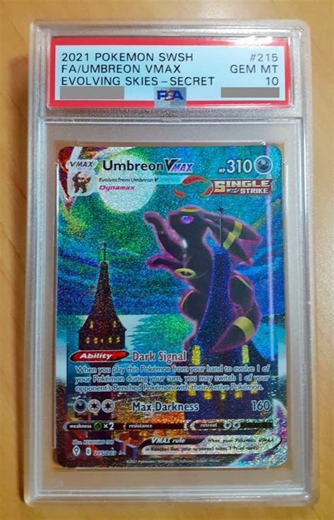 Pokemon Umbreon Vmax Aa Evolving Skies Psa Gem Mint Very