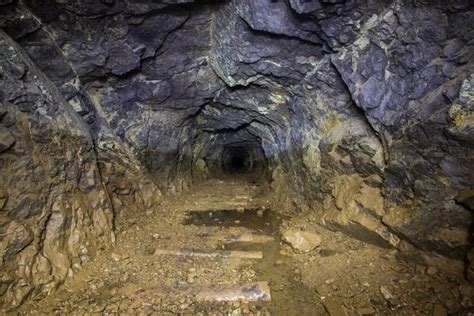 Underground Abandoned Platinum Ore Mine Tunnel Collapsed Stock Photo By